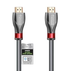 Dhivis Royce 8K Certified HDMI 2.1, (1 Meters) 4K@120hz, 48Gbps, VRR, eARC, HDR 10 and Dolby Vision, HDCP 2.2, 2.3, Support 4K -120Hz Tested with 4K OLED TV, PS5, RTX3080/3090, Xbox Series X - Blue