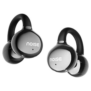 Noise Air Clips Wireless Open Ear Earbuds with Chrome Finish, AirWave™ Technology,Up-to 40H Playtime, Dual Device Pairing, Quad Mic with ENC,12mm Driver,BTv5.4 (Pearl Black)