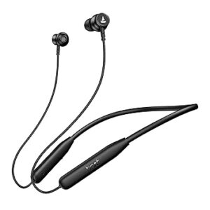 boAt Rockerz 113 (2025 Launch), 40 Hrs Playback, Dual Pair, Fast Charge, ENx Tech, Low Latency, Magnetic Buds, Bluetooth Neckband, Wireless with Mic Earphones(Active Black)
