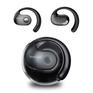WeCool Moonwalk Mini Ows Bluetooth Open Ear Earphones Wireless with Call Noise Reduction,Ideal for Running,Cycling,and Gym,Long Playtime,Dustproof and Waterproof,C-Type Earphones for Android/iOS-Black