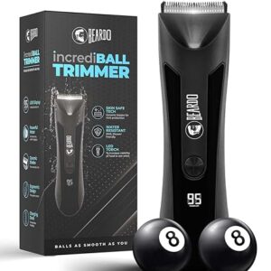Beardo incrediBALL Trimmer for Men | Ball Trimmer for Men with Skin Safe Tech | No Nicks with Ceramic Blades | Shower friendly IPX5 Water resistant | LED display, LED torch, Dock | Use as per directions | Intimate grooming tool for private parts | Body groomer | Gift For Brother | Gift For Friends