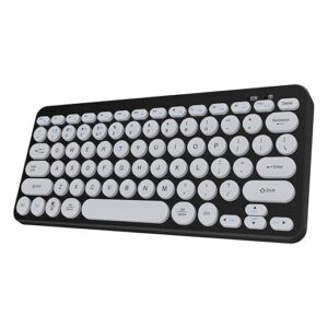 Amkette Optimus Bluetooth 4 in 1 Keyboard with 3 Bluetooth Devices and 1 USB Device Connectivity, Compact & Portable Size with On/Off Switch, Silent Keystrokes, Direct Multimedia Keys