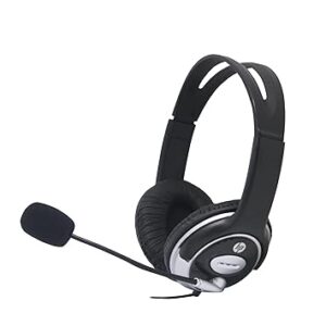 Hp Wired Over Ear Headphones With 35 Mm Drivers, With Mic, Foldable And Adjustable Headband (B4B09Pa, Black)