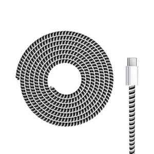 HUMBLE Ultimate Cable Protector | Spiral Triple Colour 1.5 Meter / 150 cm | Plastic Cord Wire Charger Winder for iPhone and Android Charging Cables (Pack of 1)