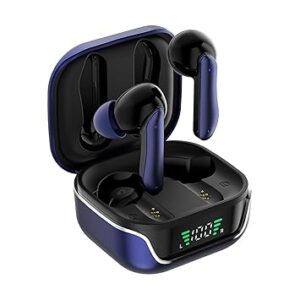 basics TWS in-Ear Earbuds (AB-T01A) with Fast Charging up to 50 Hours of Playtime | Dual 10mm Driver | IPX4 Water-Resistance | Bluetooth 5.3 | Charging Case with Mic | Touch Control (Blue)