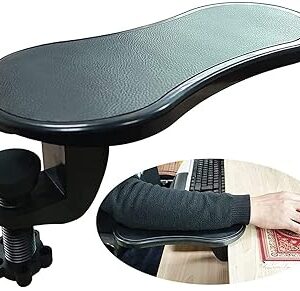 FreshDcart Adjustable Arm Rest Pads for Desk – Ergonomic Chair and Desk Extender for PC & Laptop, Attachable Rotating Armrest Wrist Support for Home Office Setup – Black (Pack of 1)