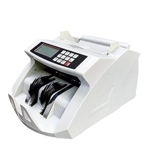 GOBBLER Business-Grade Note Counting Machine with Fake Note Detection & Large LCD Display, Counts All Old & New Notes, Heavy Duty Counter Specially Designed for Indian Currency (Grey - GB-5388-MG)