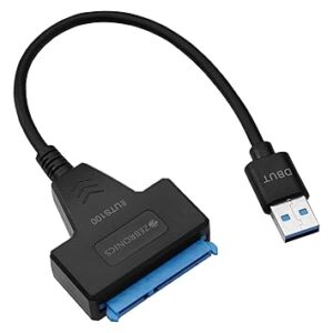 ZEBRONICS UTS100 USB 3.0 to SATA Adapter for 2.5 HDD/SSD with Plug & Play, Durable Material, Super Fast Transfer, Upto 5 Gbps, Black