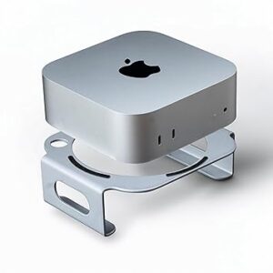 CHEVIK MiniMount Steel Stand – Improved Cooling, Durable Powder-Coated Desktop Mount, Sleek Design & Desk Organizer with Easy Power Button Access for Mac mini M4 & M4 Pro (Power Reach)