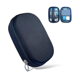 RONFIX Ethylene Vinyl Acetate (EVA) Portable Pouch For Electronic Accessories Usb Cables, Power Bank, Battery, Portable Hard Drive, Sd Memory Card, Earphones, Travel Gadgets Organiser Bag, black