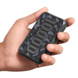 Ambrane 10000mAh Power Bank, Rugged & Slim, 22.5W Fast Charging, USB & Type-C Output, PD & QC, Compatible