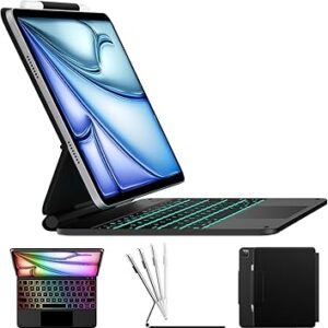 typecase Edge Keyboard case for iPad Air 11 inch (M3/M2, 2025/2024), iPad Pro 11 (4th/3rd/2nd/1st Gen) & iPad Air 5th/4th Gen, Magic Case,Floating Cantilever, Precision Multi-Touch Trackpad (Black'25)