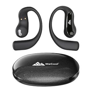 WeCool Moonwalk M1 Pro Open Ear Earbuds Wireless with 360° Panoramic Sound, Bluetooth 5.4 Ows Earphones with Call Noise Reduction, Ear Safe Headphones with Mic, 60H Playtime, LED Display, IP55